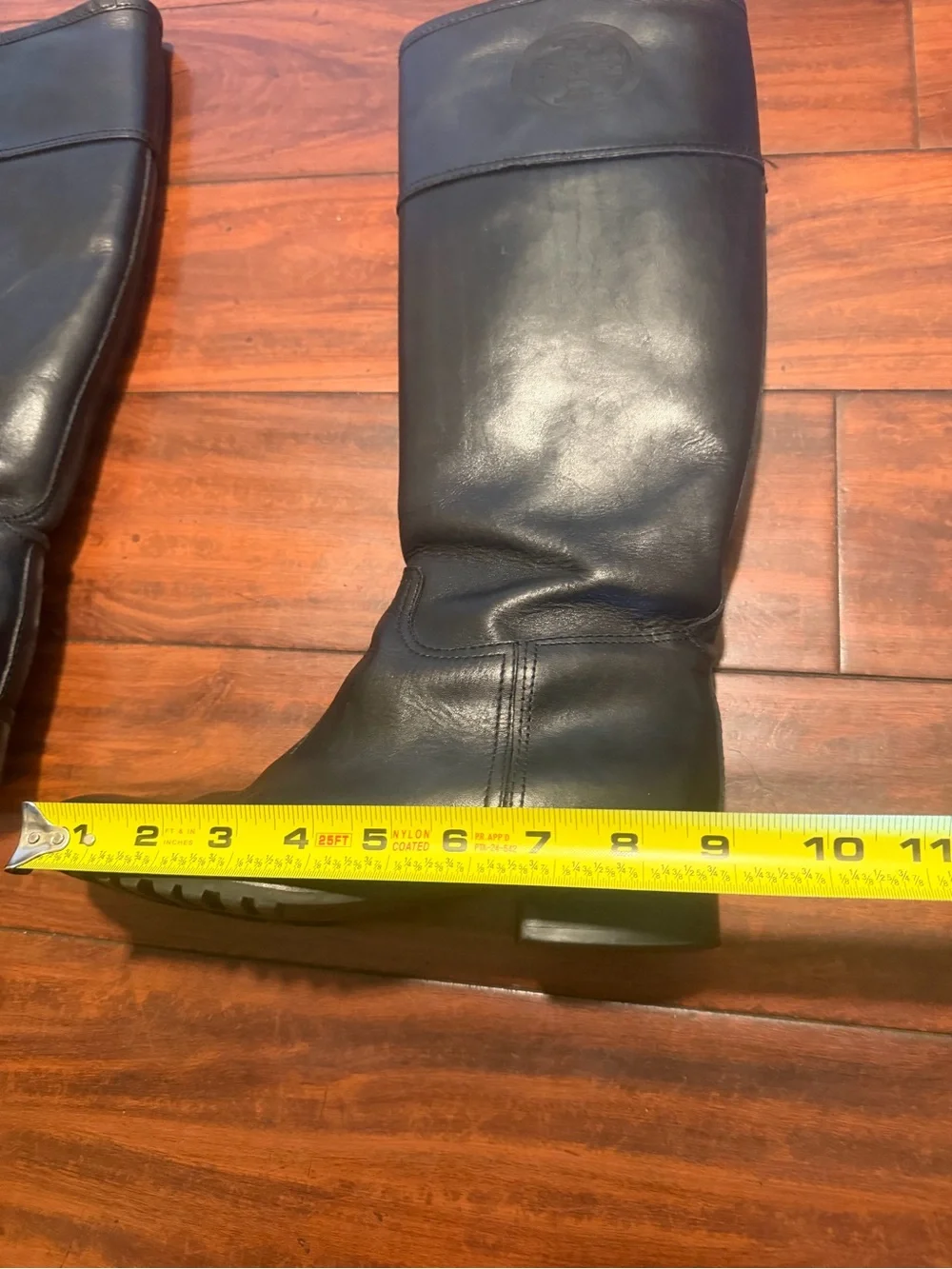 Tory Burch Black Leather Knee-High Riding Boots